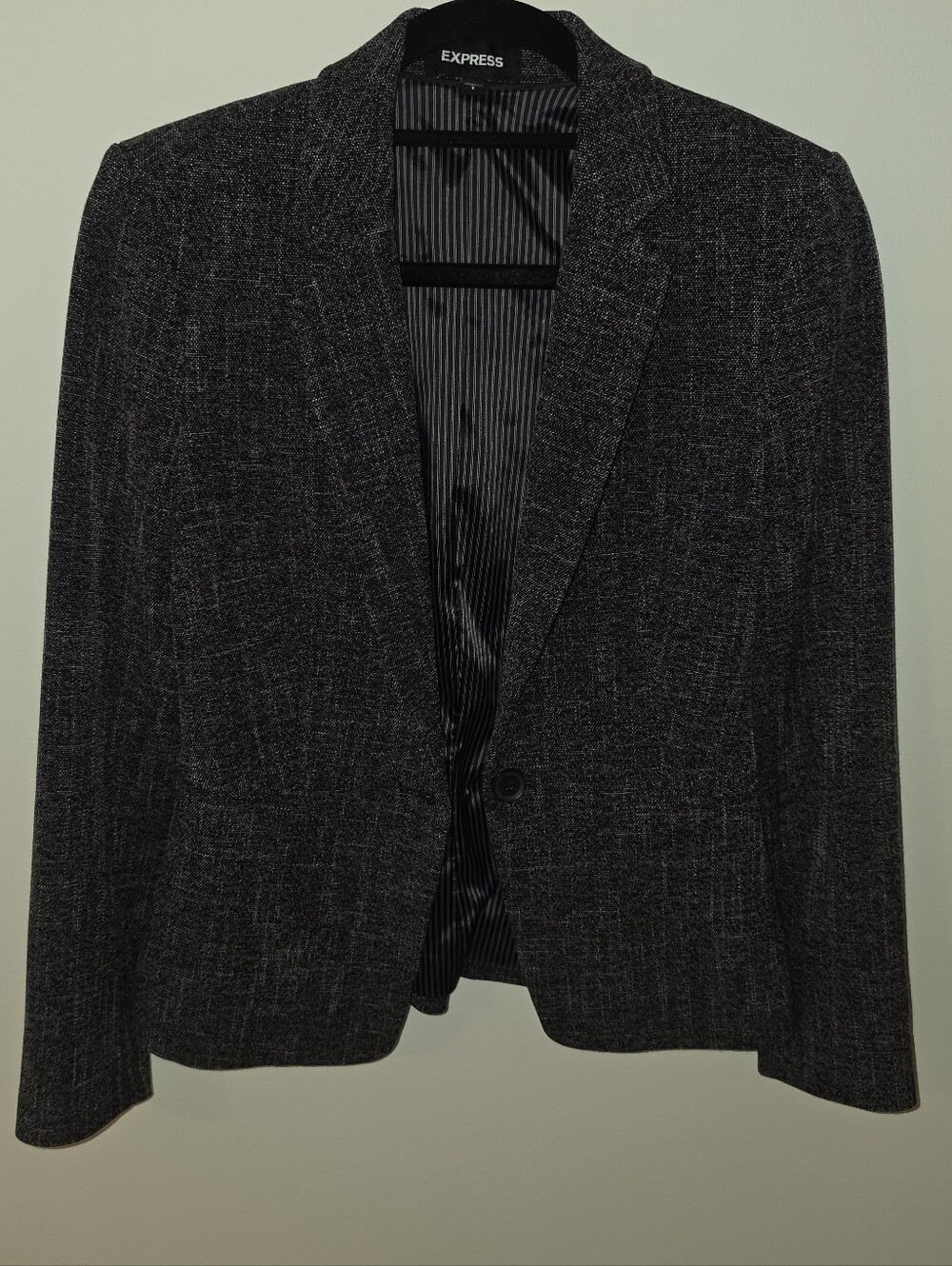 Express Women's Textured Charcoal Blazer